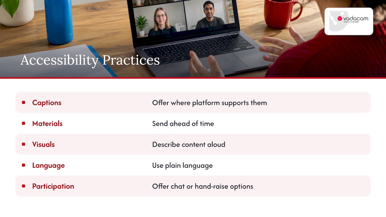 Five practical ways to make meetings accessible